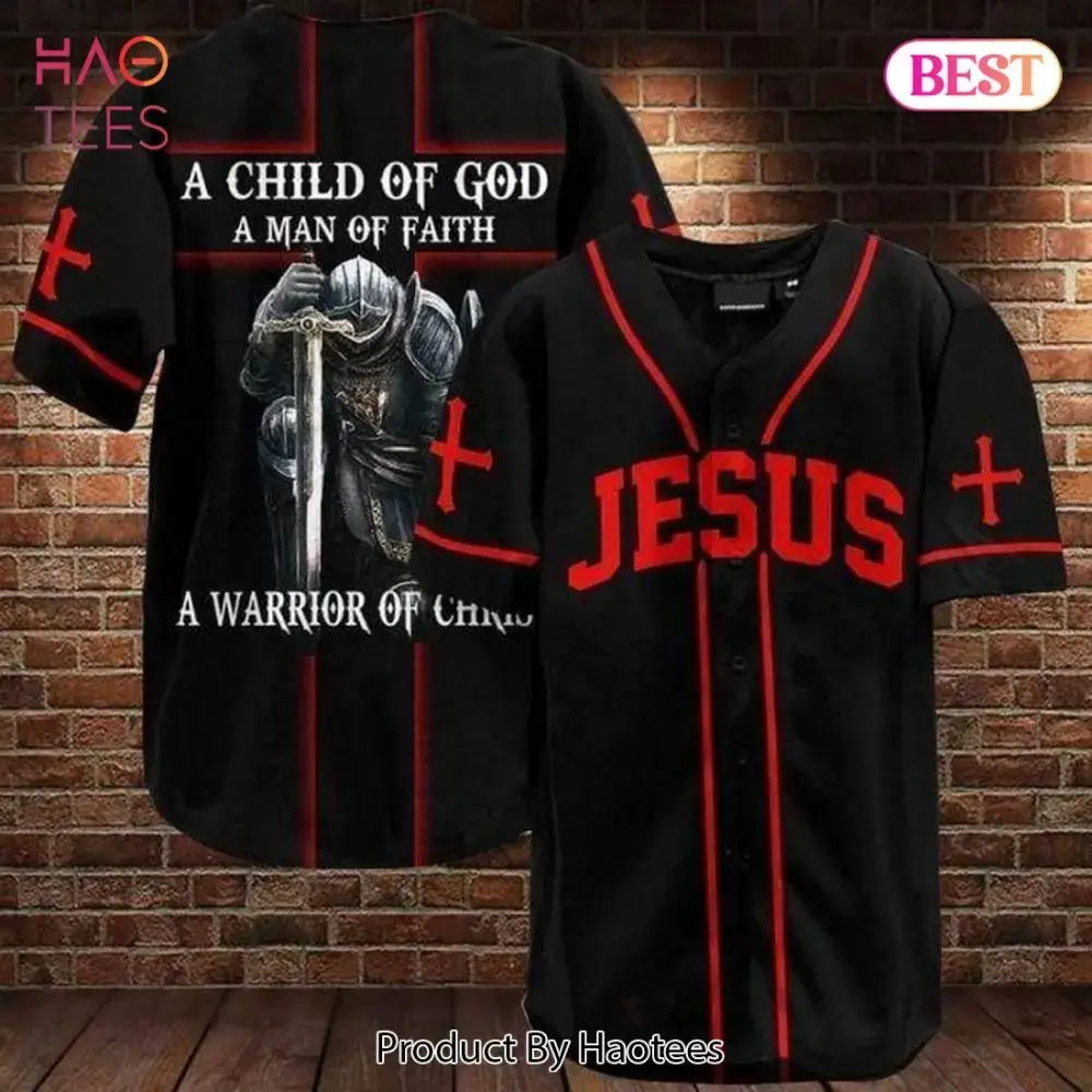 Faith Warrior Baseball Jersey - 'Jesus' Design For Devout Believers Image