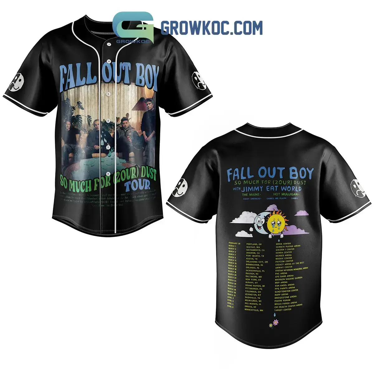Fall Out Boy So Much For 20ur Dust With Jimmy Eat World Baseball Jersey Image