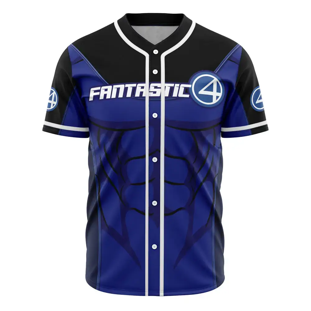 Fantastic 4 Superhero Costume Baseball Jersey - Stylish & Comfortable Fan Gear Image