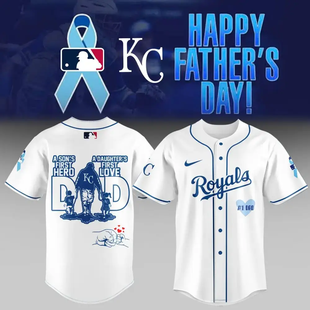 Father'S Day Special: Kc Royals Baseball Jersey - Celebrate Dad, A Son'S Hero & Daughter'S Love! Image