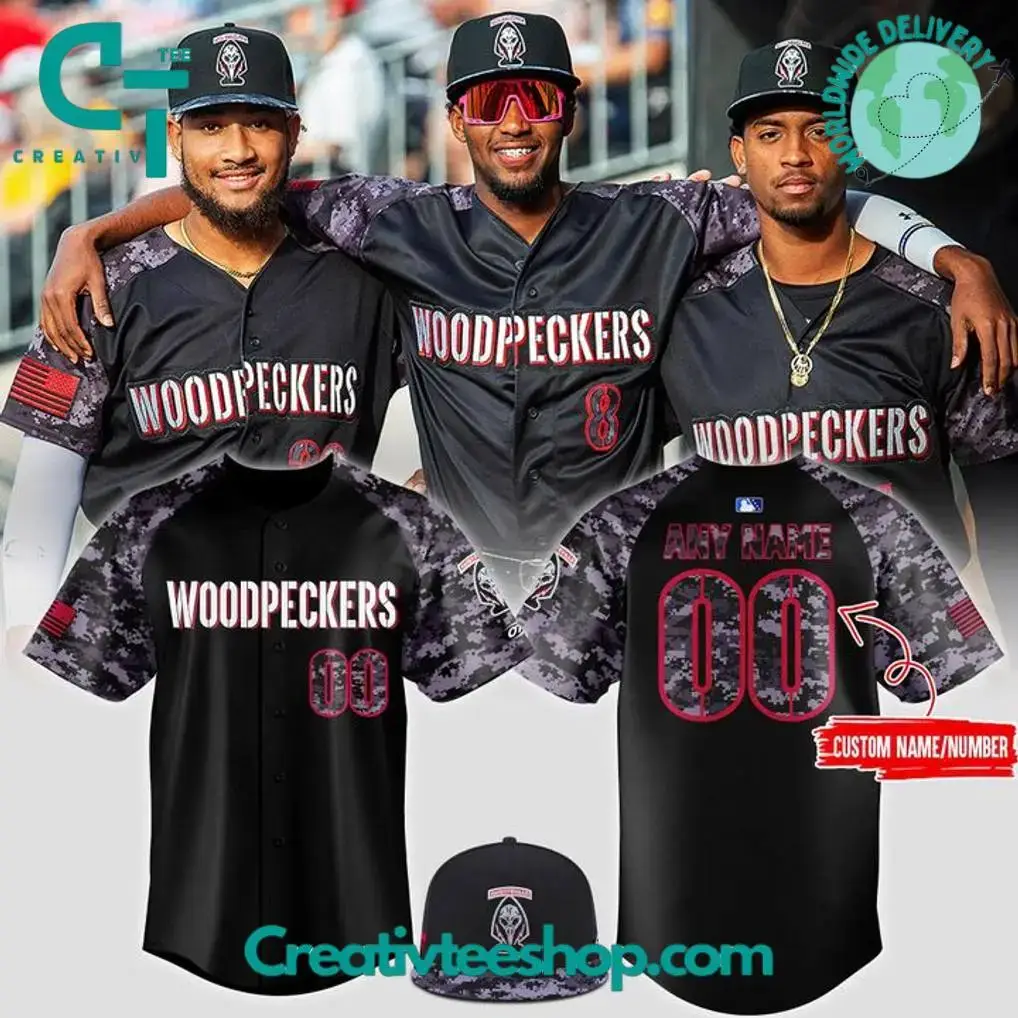 Fayetteville Woodpeckers "Black Ops Is Black" 2025 Custom Jersey Image