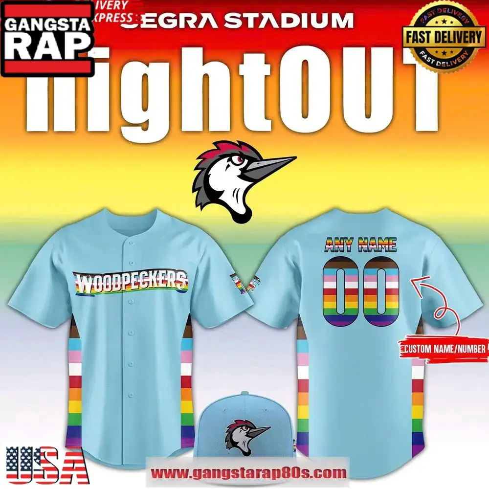 Fayetteville Woodpeckers Pride Night Out 2025 Custom Baseball Jersey Shirt Image