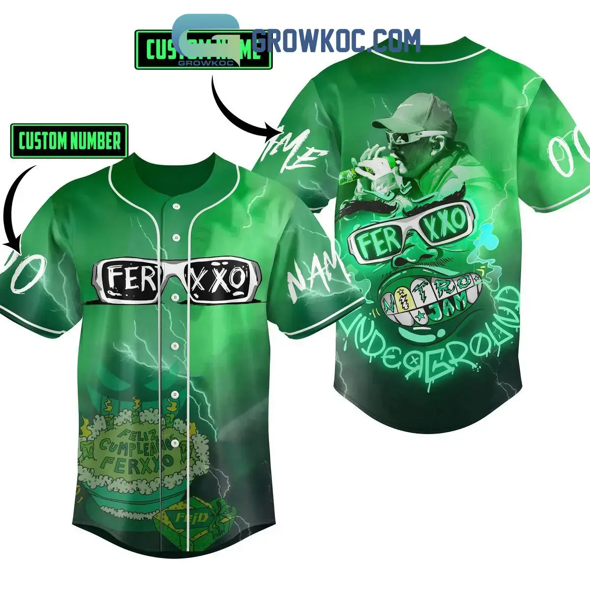 Ferxxo Feliz Cumplean??os Personalized Baseball Jersey Image