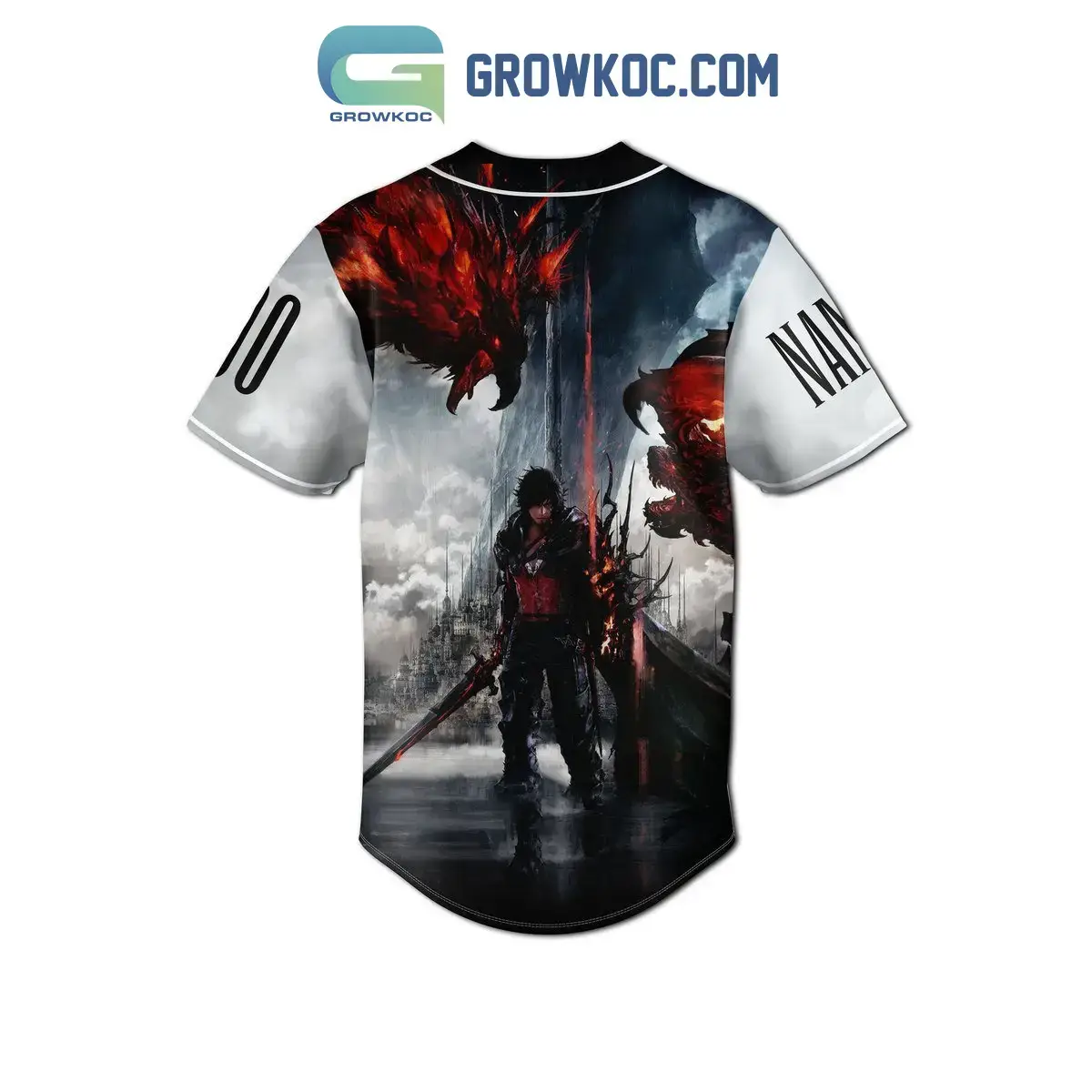 Final Fantasy XVI Personalized Baseball Jersey Image