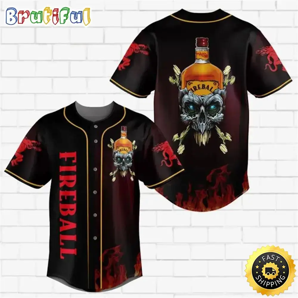 Fireball Whiskey Jersey Shirt For Men Women Image