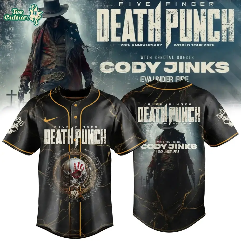 Five Finger Death Punch – 20th Anniversary World Tour 2026 Jersey - Yellow Image