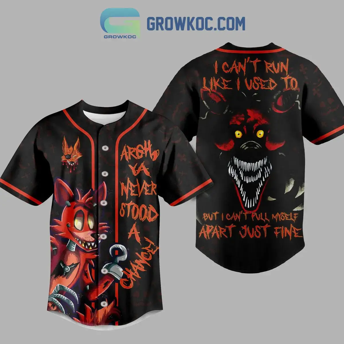 Five Night At Freddy Argh Ya Never Stood A Chance Baseball Jersey Image