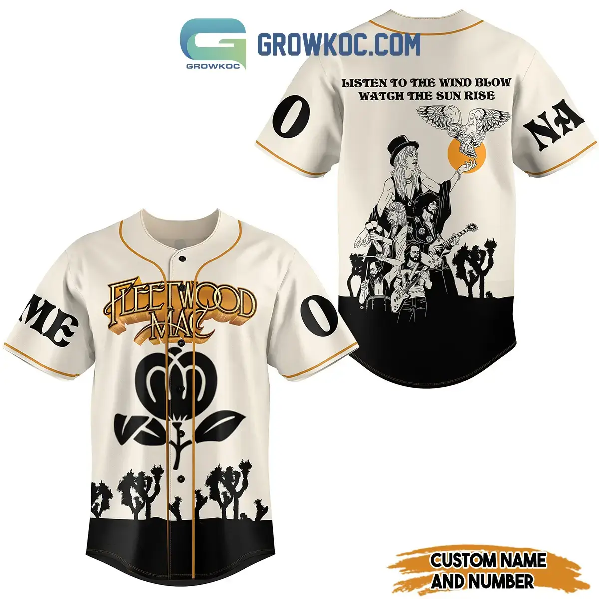 Fleetwood Mac Listen And See Personalized Baseball Jersey Image