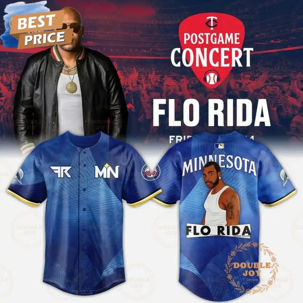 Flo Rida Minnesota Twins 2025 Postgame Concert Limited Edition Baseball Jersey Image