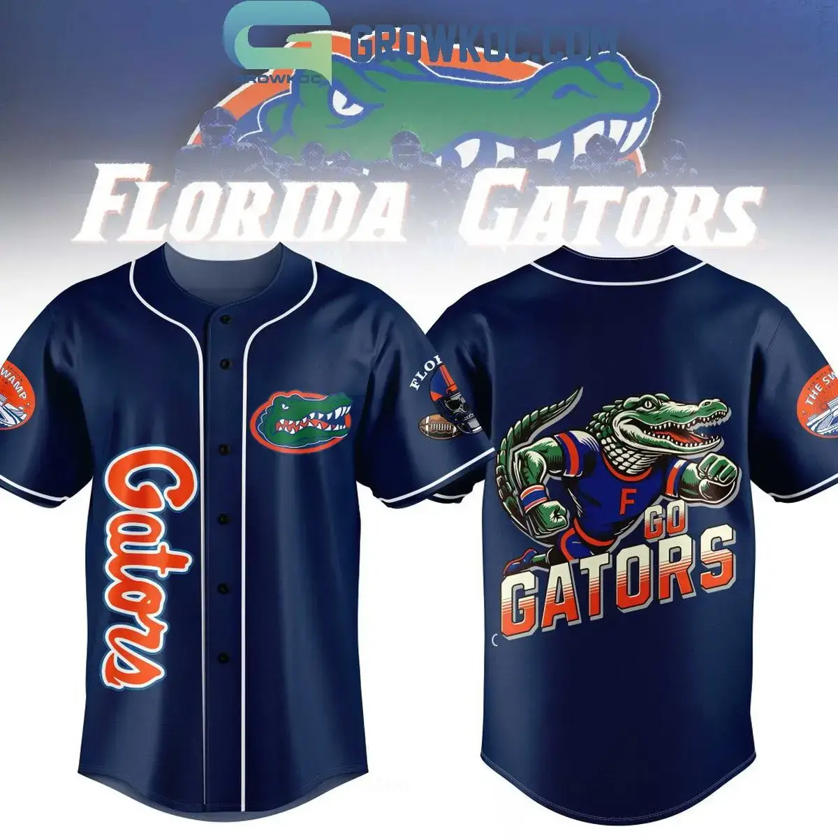Florida Gators Go Gators Football Baseball Jersey Image