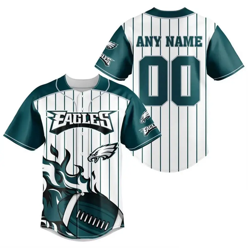 Football League Philadelphia Eagles Baseball Jersey Personalized Image