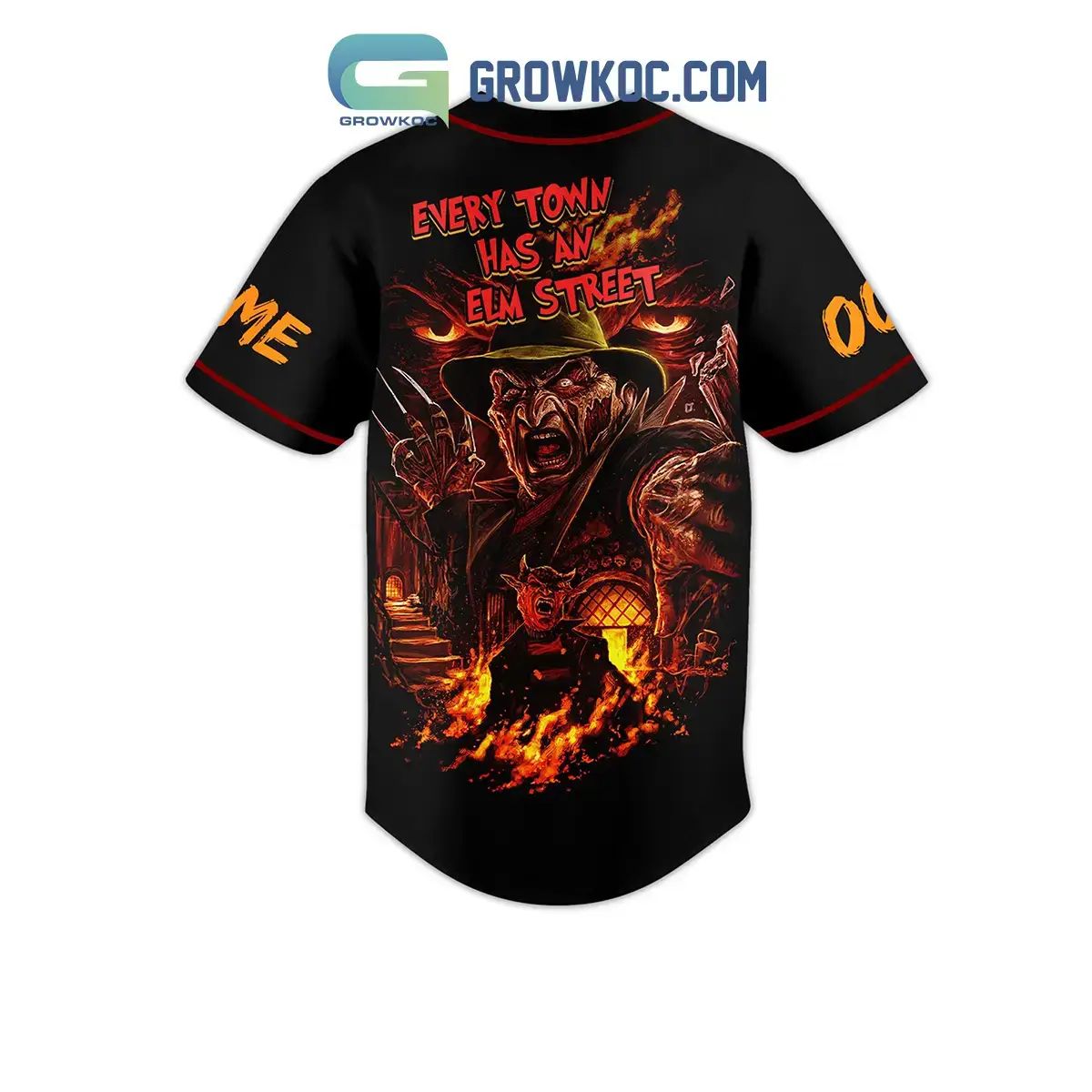 Freddy Krueger Every Town Has An Elm Street Personalized Baseball Jersey Image
