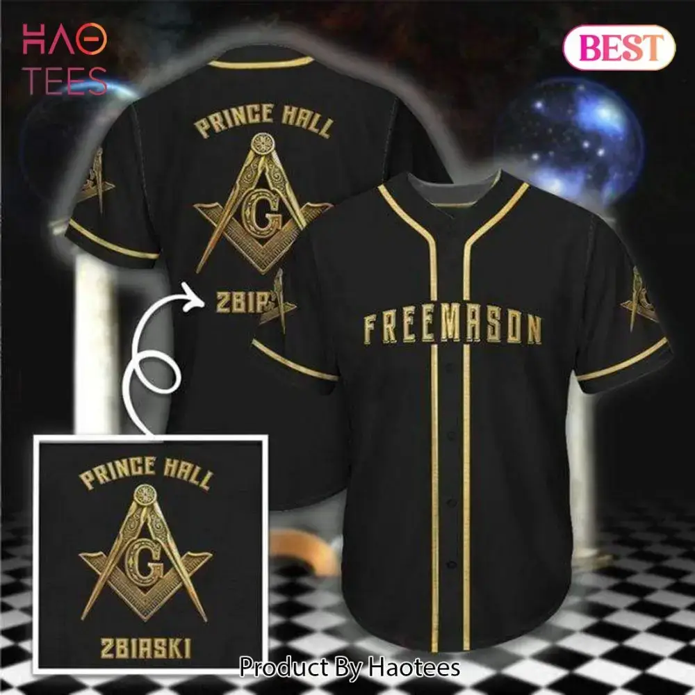 Freemason Baseball Jersey - Custom Prince Hall Design, Masonic Apparel By Haotees Image