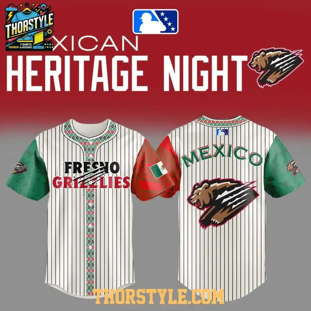 Fresno Grizzlies Mexican Heritage Night 2025 Celebrating Baseball Jersey Image