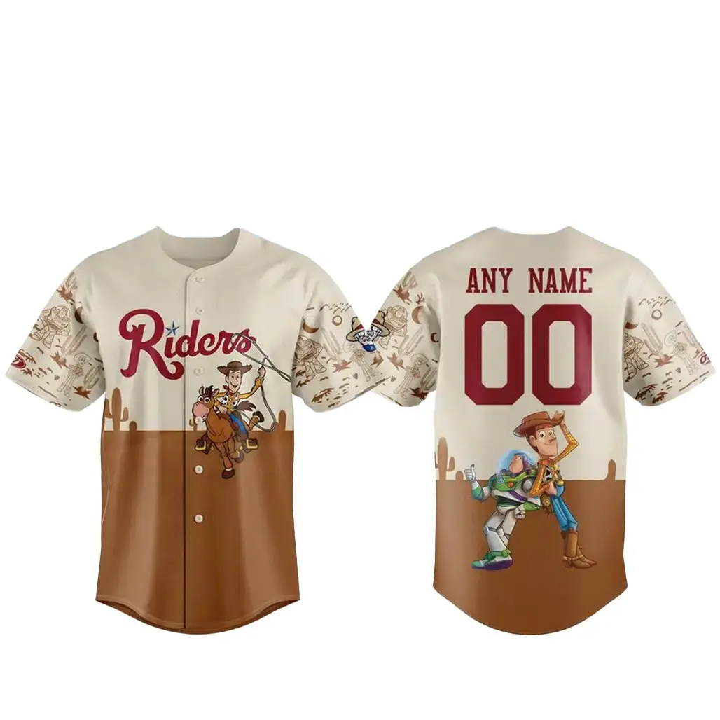 Frisco RoughRiders Toy Story Night 2026 Personalized Name and Number Baseball Jersey Image
