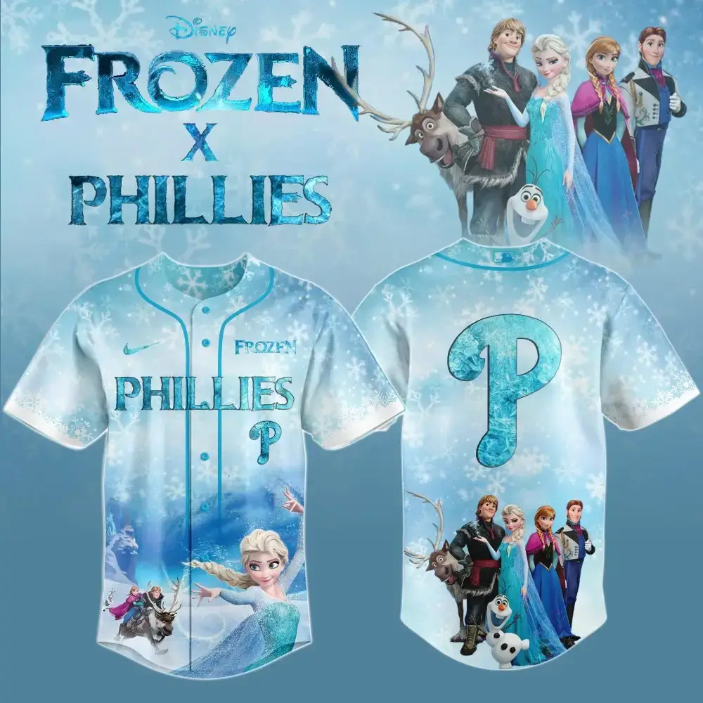 Frozen X Phillies Limited Edition Jersey – Disney Magic & Baseball Fan Gear Image