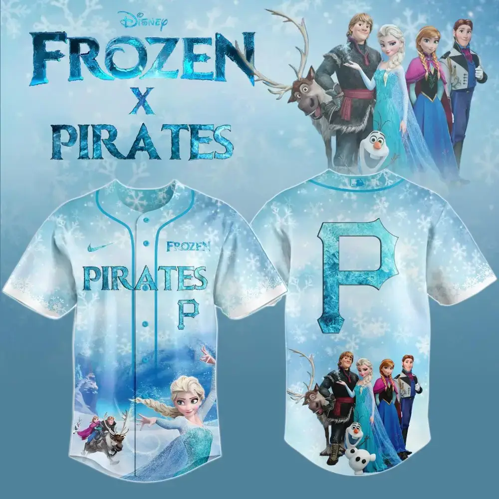 Frozen X Pirates Baseball Jersey – Limited Edition Disney Collab For Fans & Collectors Image