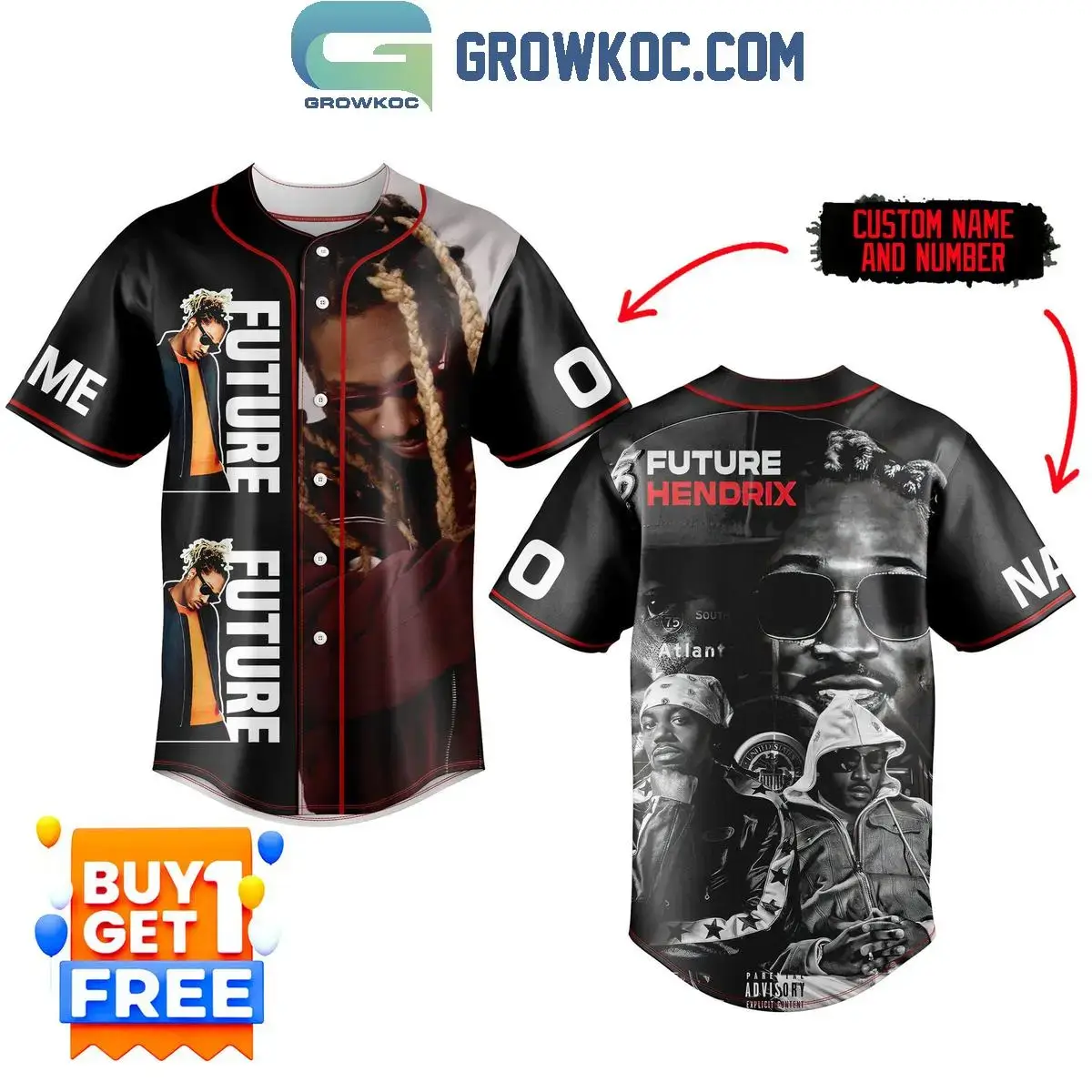 Future Hendrix Bum Bum Tam Tam Personalized Baseball Jersey Image