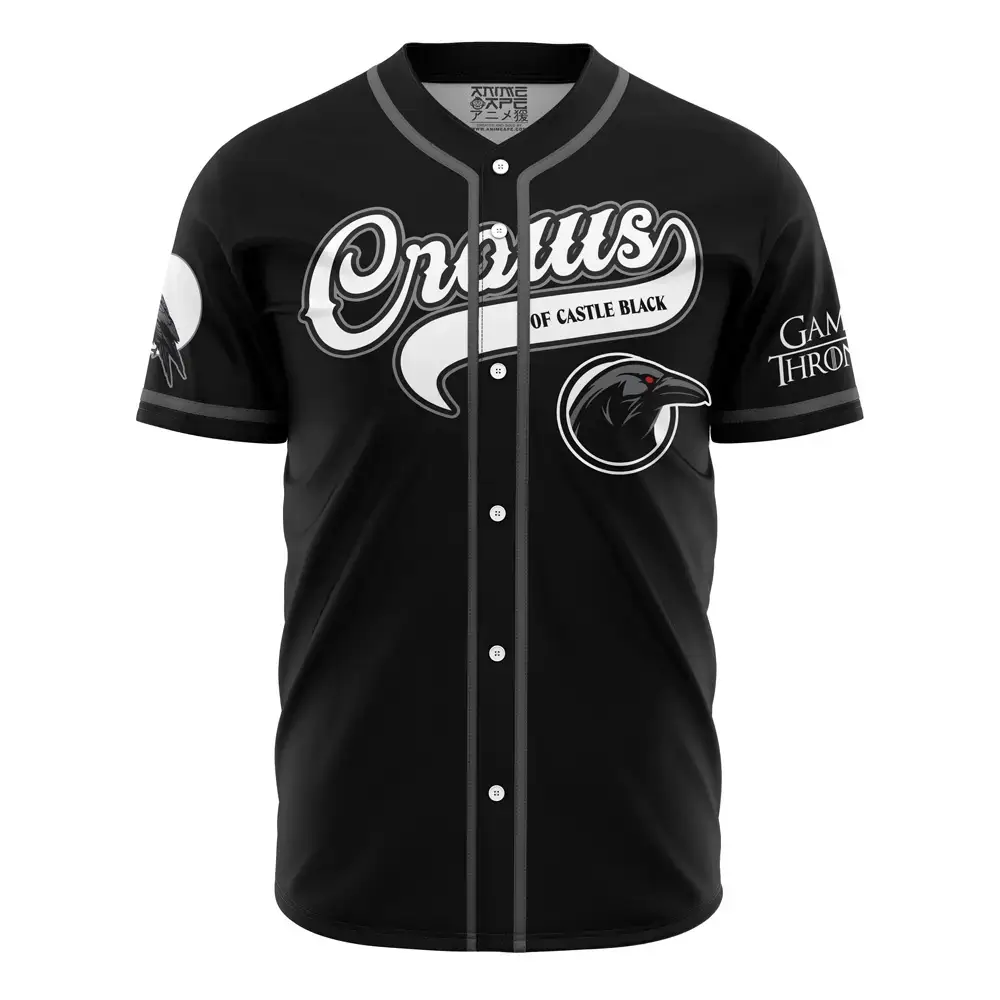 Game Of Thrones Castle Black Crow Baseball Jersey - Stylish Fan Apparel Image