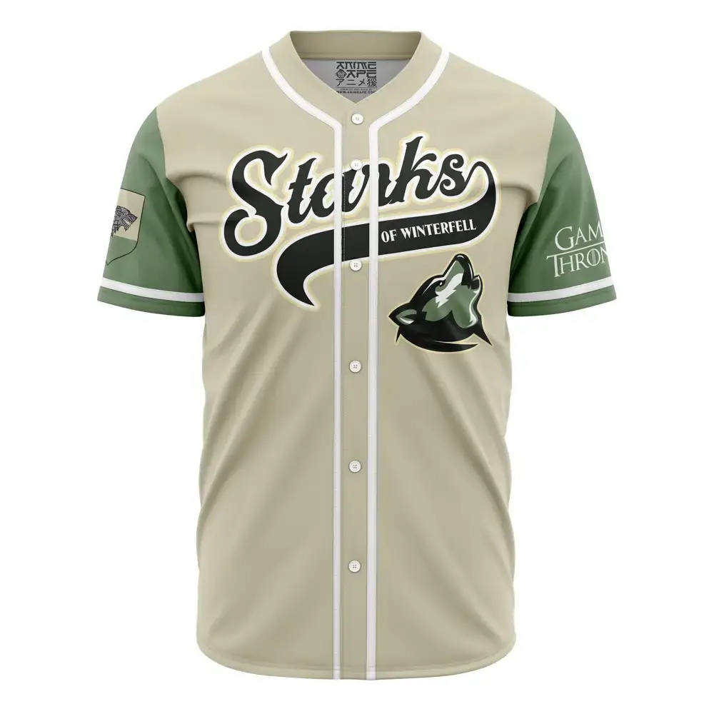 Game Of Thrones Stark Baseball Jersey - Winterfell Wolf Design, Unisex, Sporty Style Image