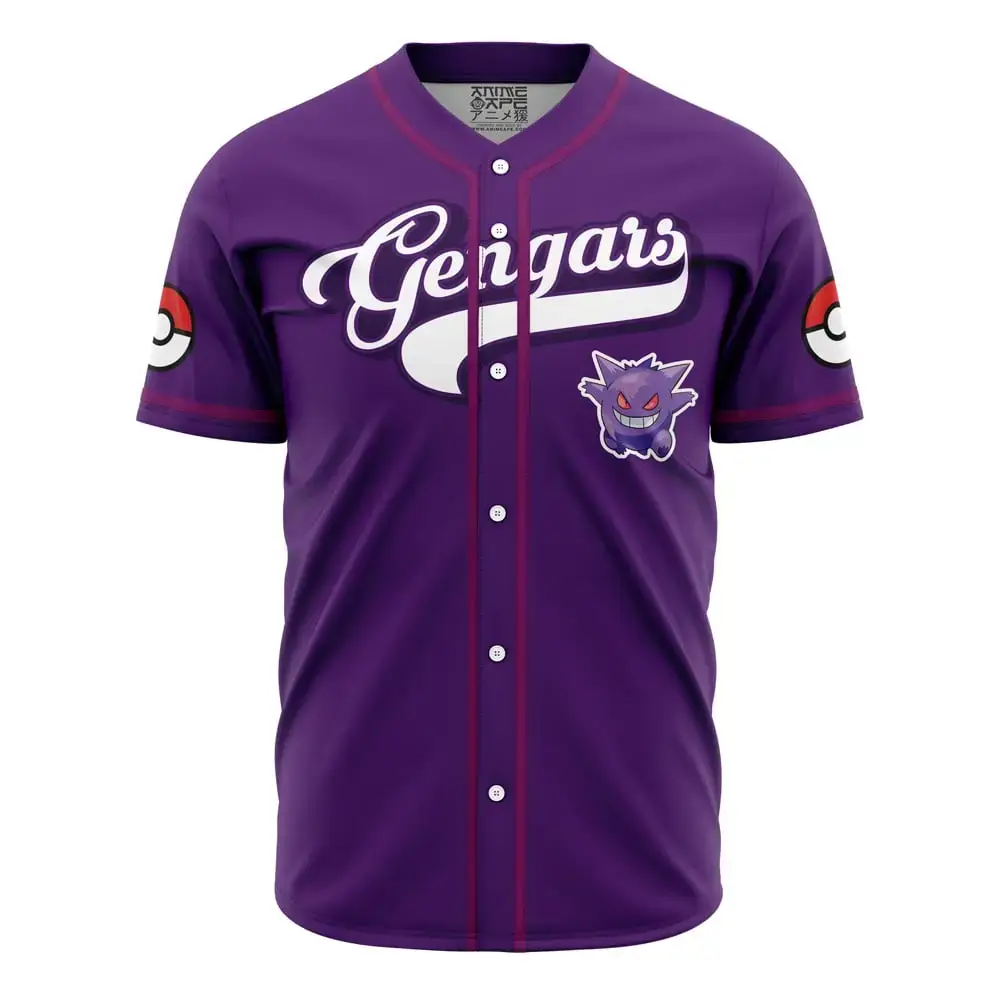 Gengars Pokemon Baseball Jersey Image
