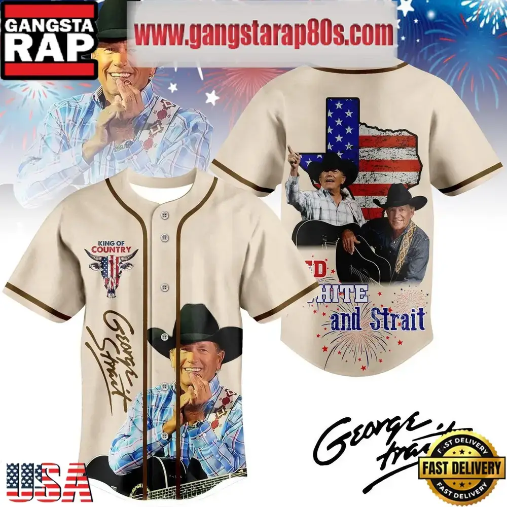 George Strait King Of Country Music Limited Edition Baseball Jersey Shirt Image
