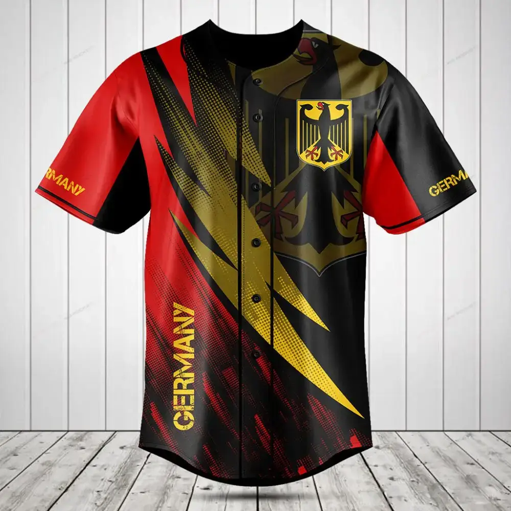 Germany Flag Baseball Jersey - Bold Design, Premium Quality, Perfect Gift! Image
