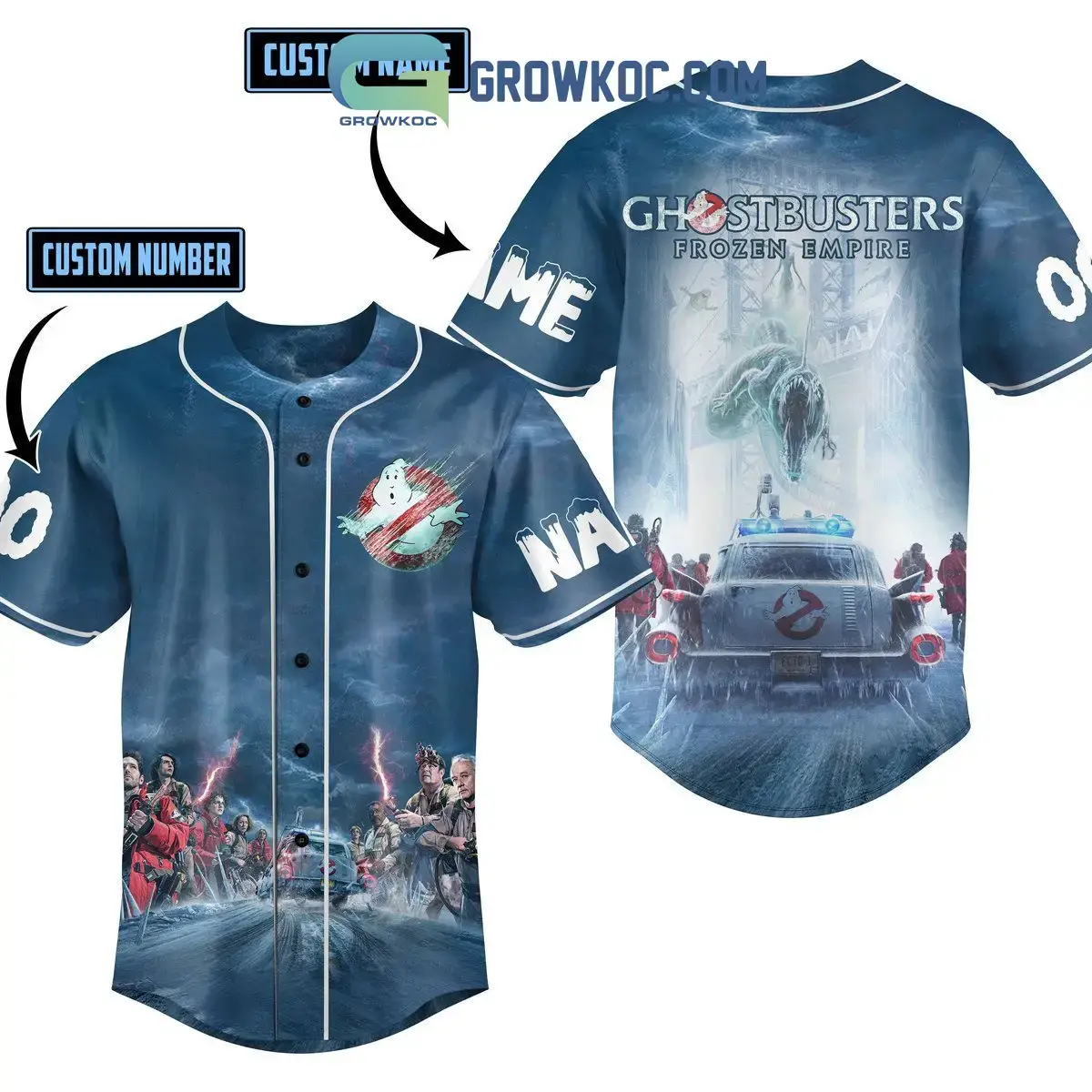 Ghostbusters Frozen Empire Personalized Baseball Jersey Image