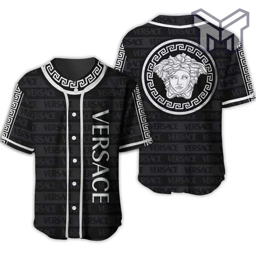Gianni Versace Black Baseball Jersey Shirt Luxury Clothing Clothes Sport For Men Women Hot Type01 Image