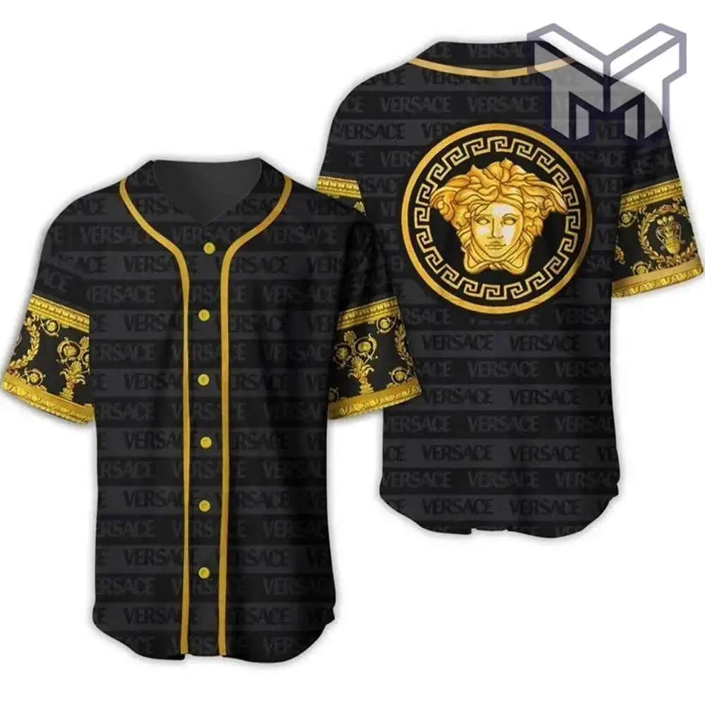 Gianni Versace Black Baseball Jersey Shirt Luxury Clothing Clothes Sport For Men Women Hot Type02 Image