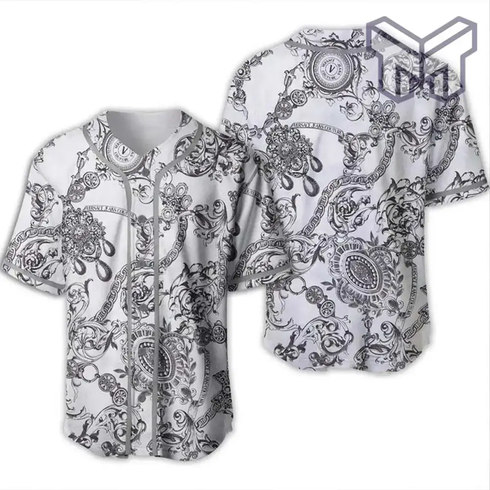 Gianni Versace White Baseball Jersey Shirt Luxury Clothing Clothes Sport For Men Women Hot Image