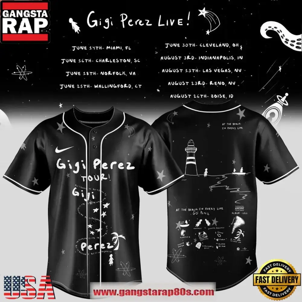Gigi Perez Live Tour 2026 Limited Edition Baseball Jersey Image