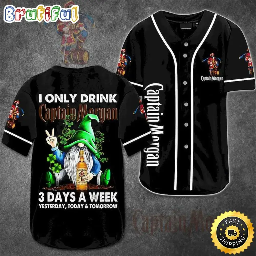 Gnome Captain Morgan Baseball Jersey Image