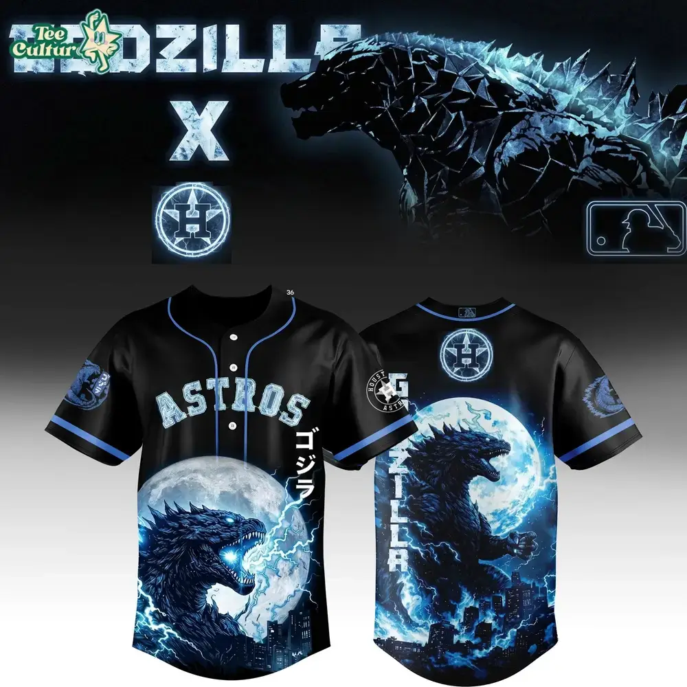 Godzilla Jersey, Astros Jersey, Kaiju Apparel Image