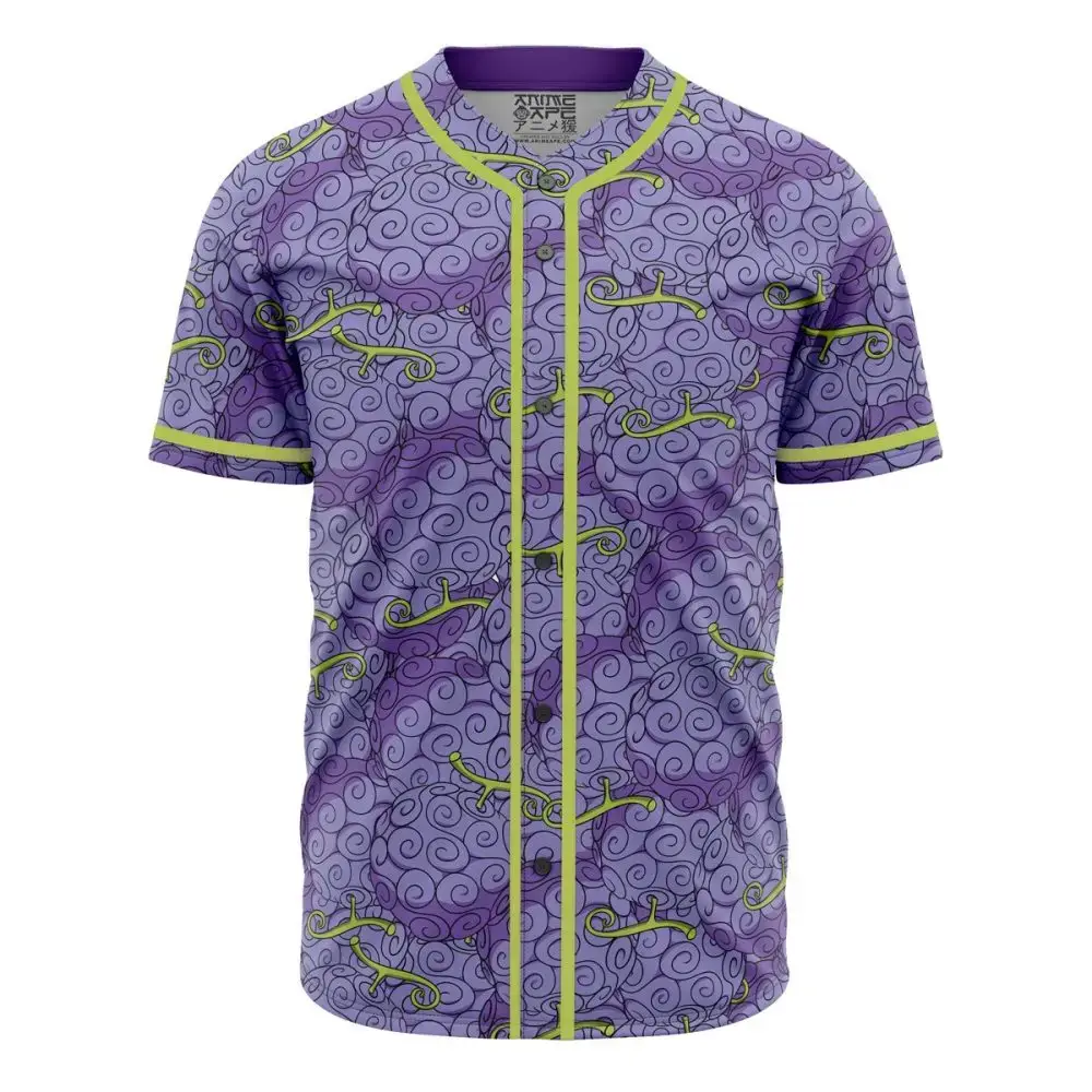 Gomu Gomu No Mi Devil Fruit One Piece Baseball Jersey Image