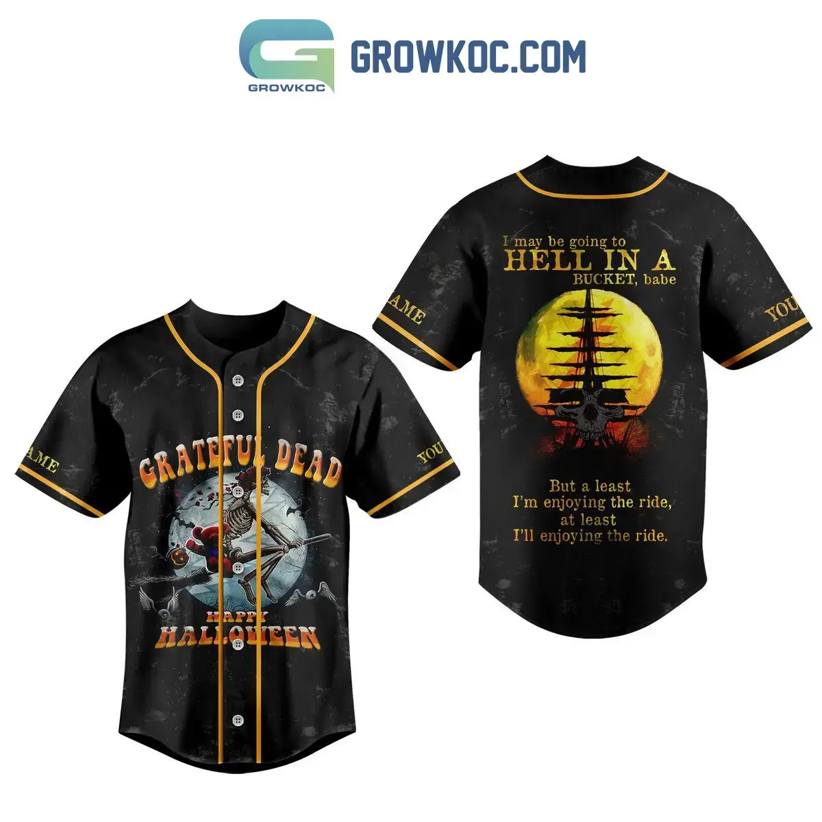 Grateful Dead Happy Halloween Personalized Baseball Jersey Image