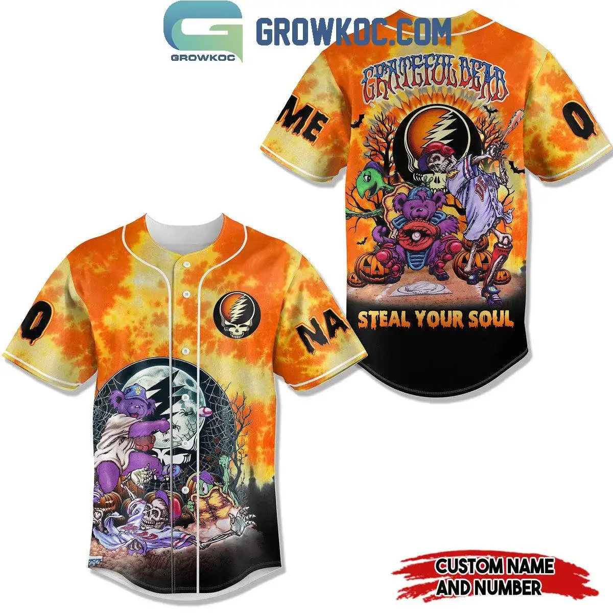 Grateful Dead I Will Steal Your Soul Personalized Baseball Jersey Image