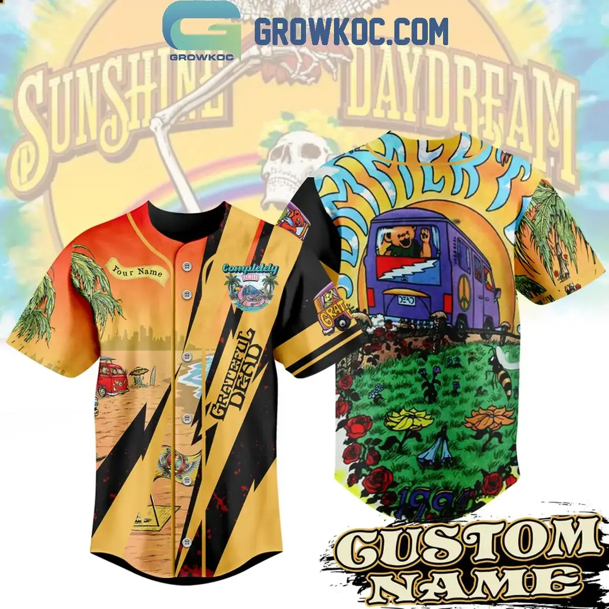 Grateful Dead Sunshine Daydream Personalized Baseball Jersey Image