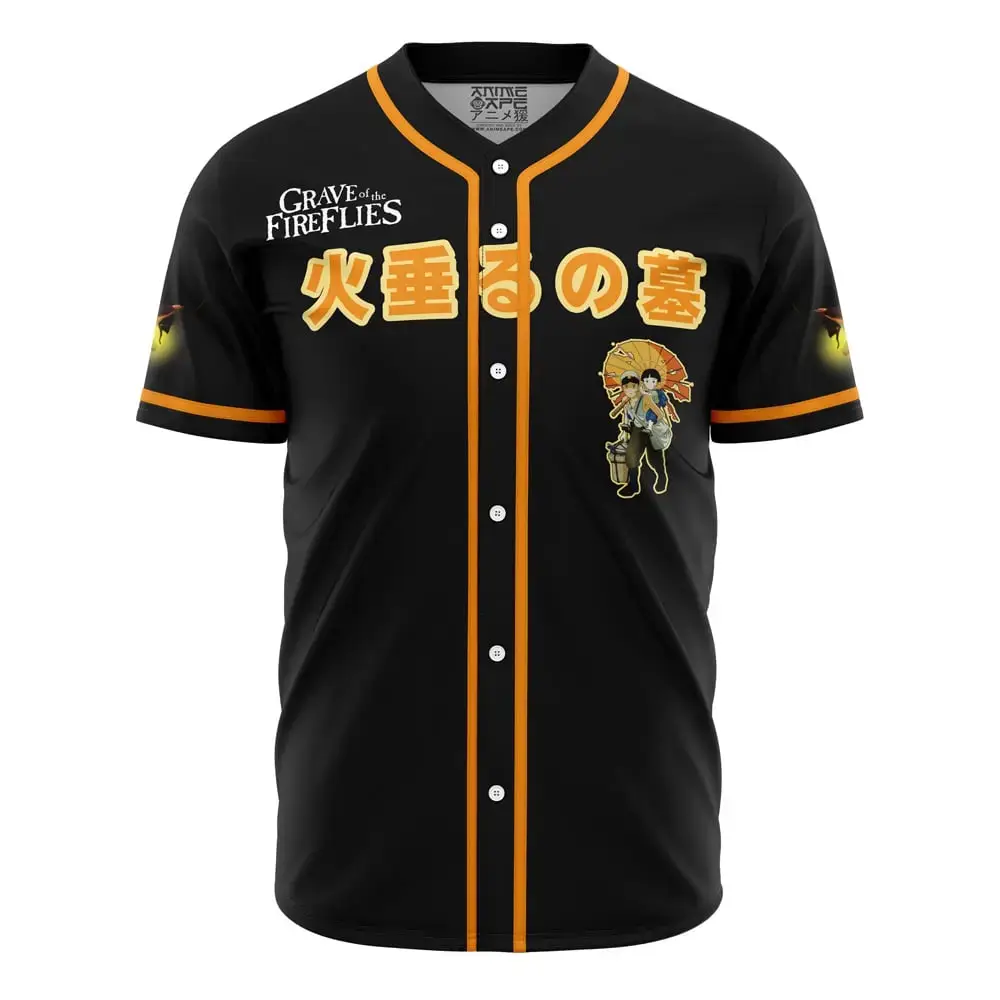 Grave Of The Fireflies Studio Ghibli Baseball Jersey Image