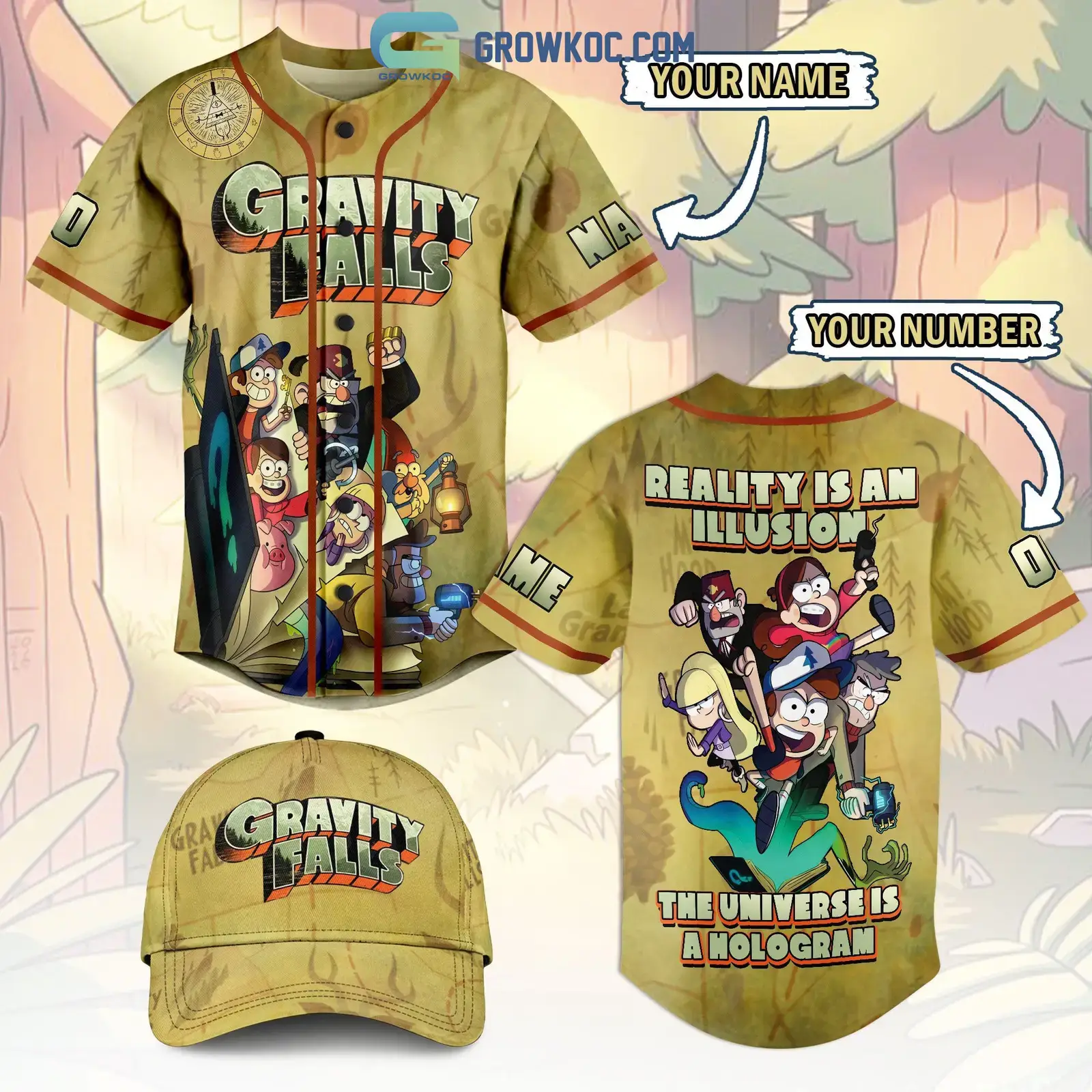 Gravity Falls Reality Is An Illusion The Universe Is A Hologram Personalized Baseball Jersey Image