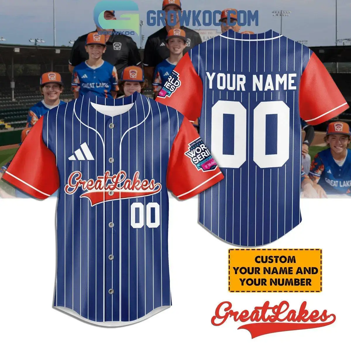 Great Lakes Little League World Series Personalized Baseball Jersey Image