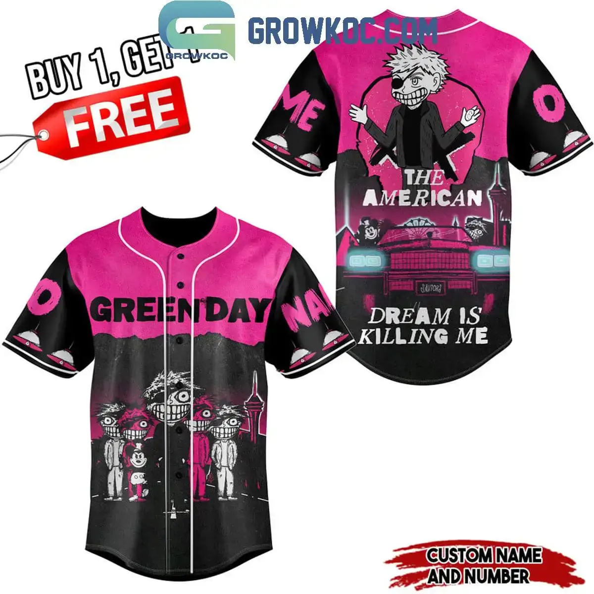 Green Day Dreams Is Killing Me The American Personalized Baseball Jersey Image