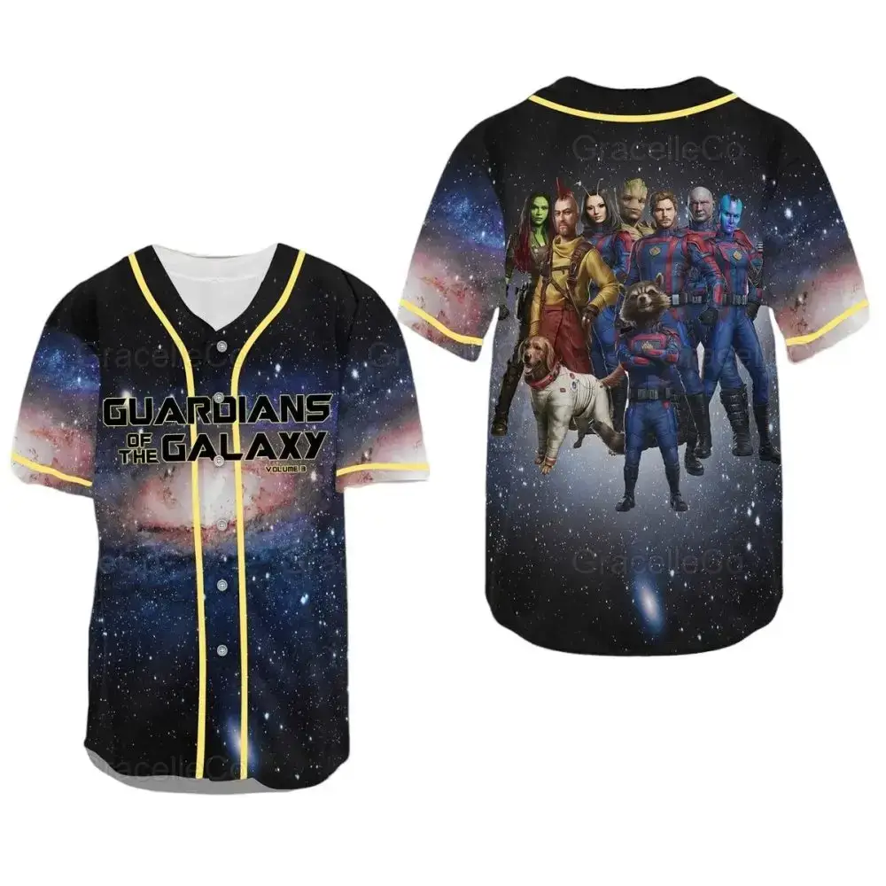 Guardians Of The Galaxy 3 Baseball Jersey – Cosmic Character Design Image