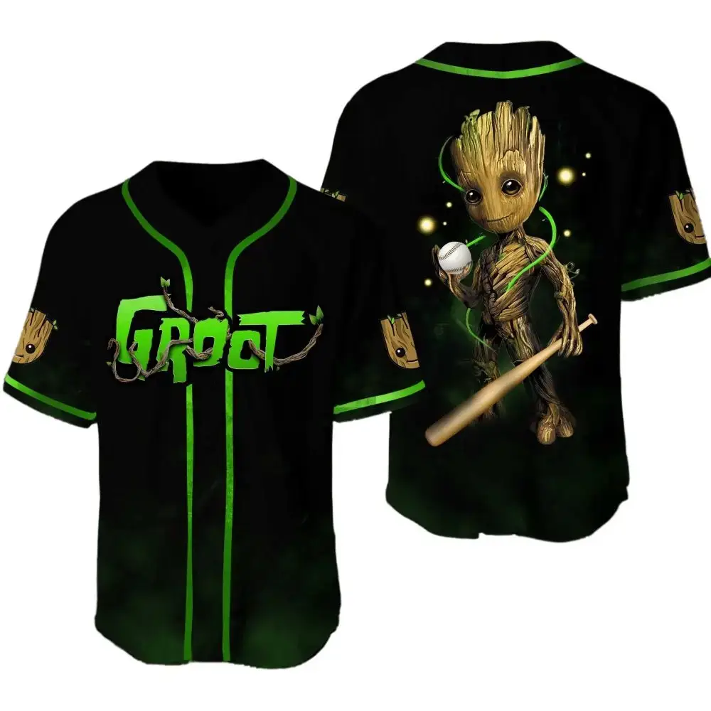Guardians-Themed Groot Baseball Jersey - Unique Fan Apparel For Kids & Adults Image