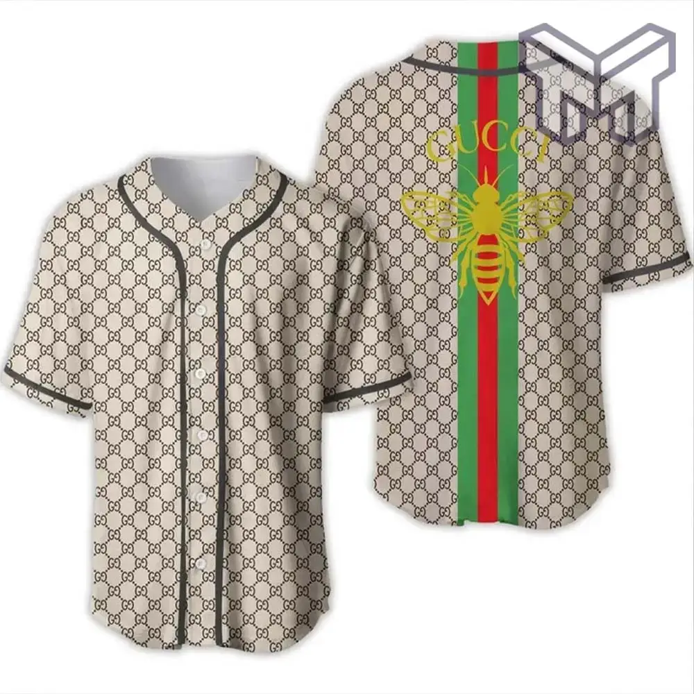 Gucci Bee Baseball Jersey Shirt Luxury Clothing Clothes Sport For Men Women Hot Image