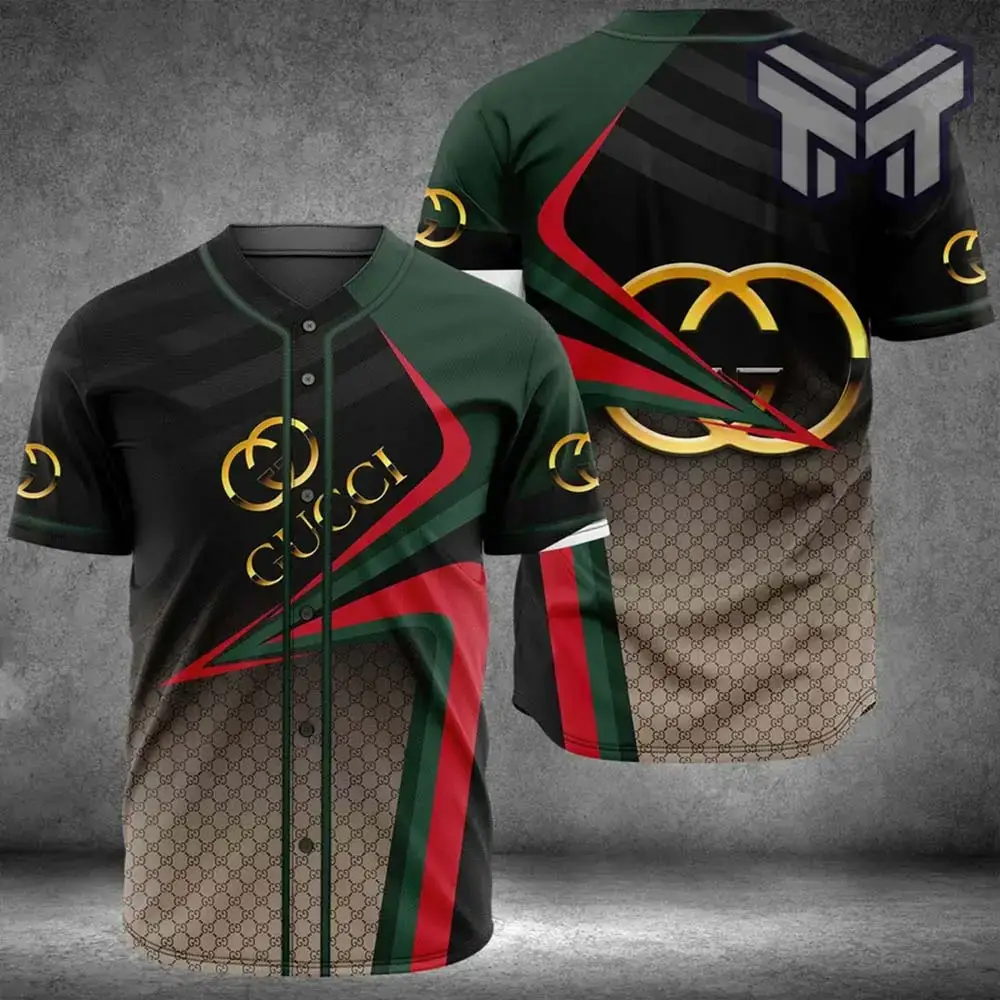 Gucci Black Baseball Jersey Shirt Luxury Clothing Clothes Sport For Men Women Hot Type01 Image