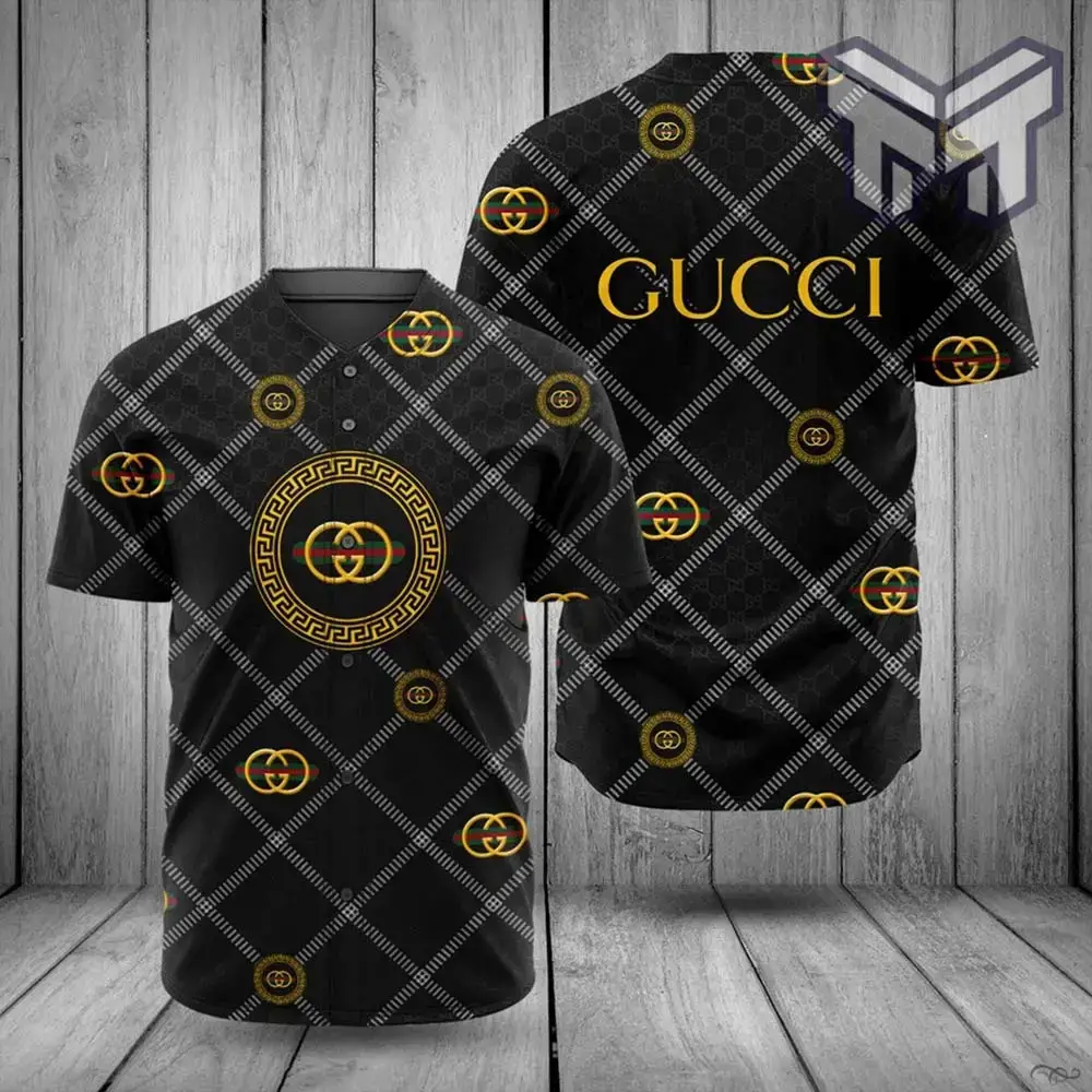 Gucci Black Baseball Jersey Shirt Luxury Clothing Clothes Sport For Men Women Hot Type04 Image