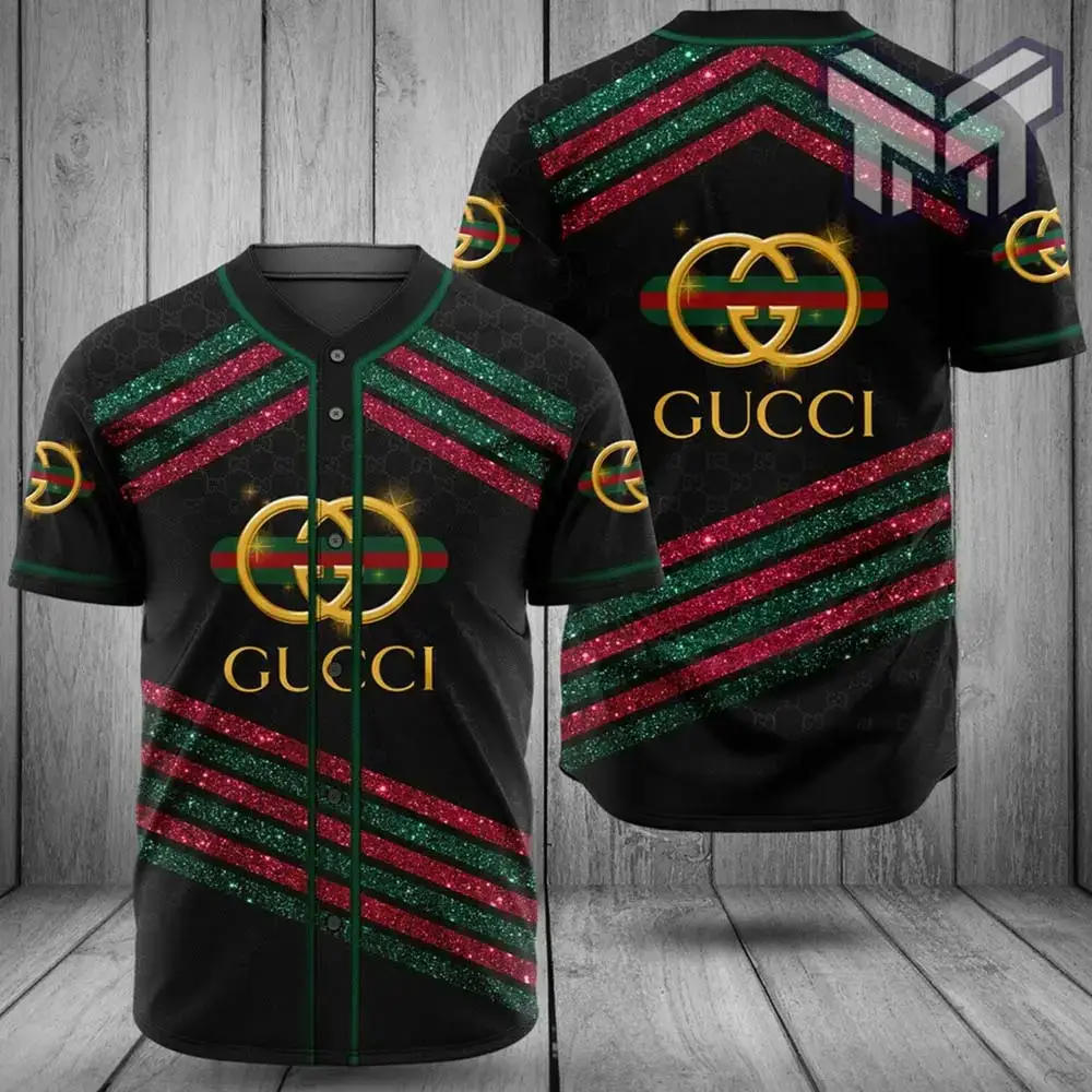 Gucci Black Baseball Jersey Shirt Luxury Clothing Clothes Sport For Men Women Hot Type05 Image