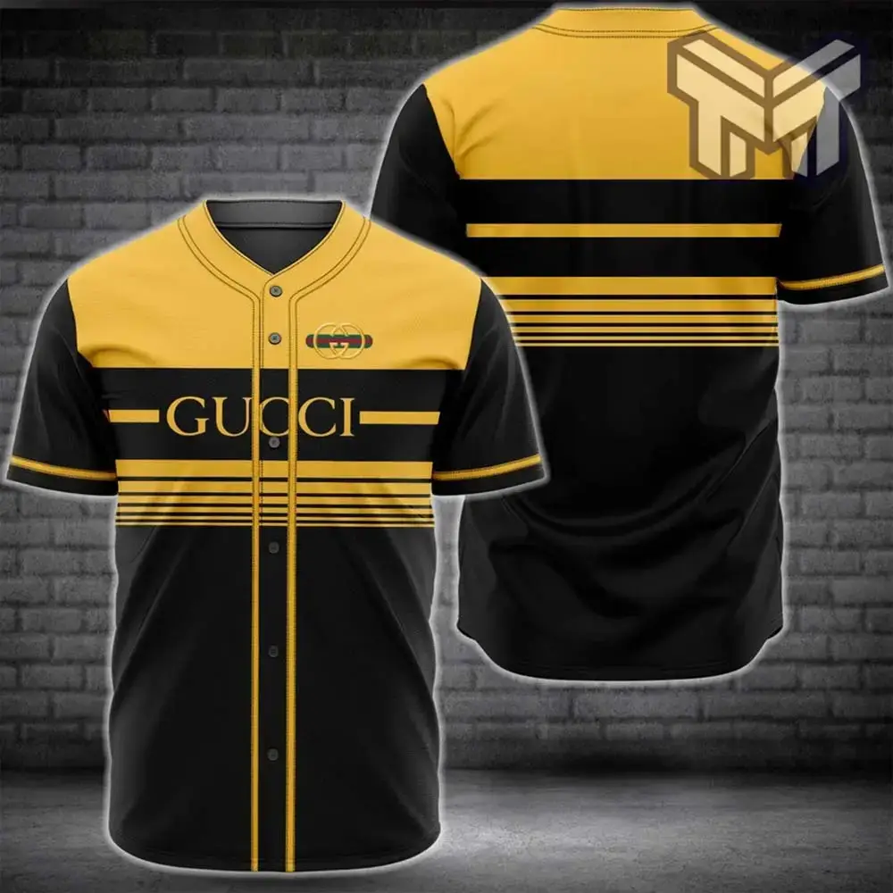 Gucci Black Baseball Jersey Shirt Luxury Clothing Clothes Sport For Men Women Hot Type07 Image