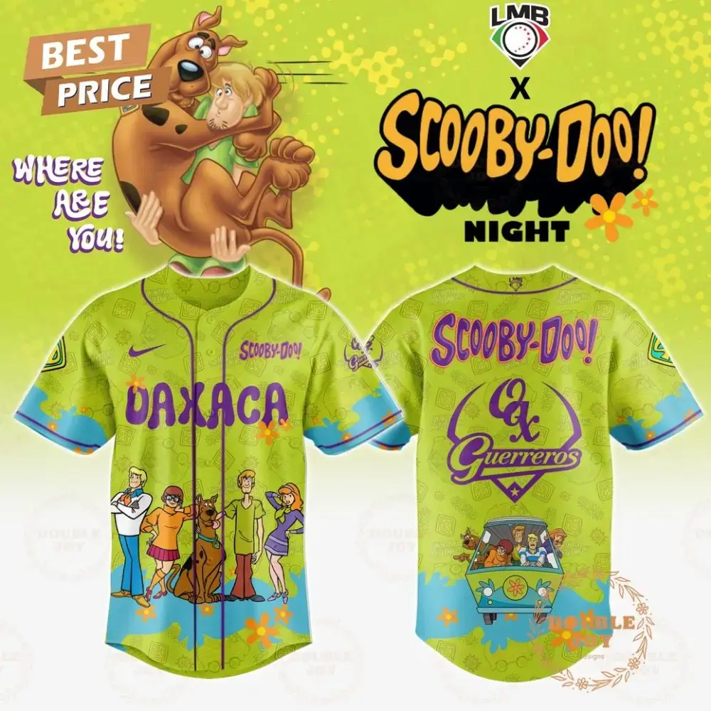 Guerreros De Oaxaca Where Are You! Scooby-Doo! Night 2025 Limited Edition Baseball Jersey Image